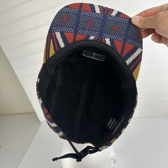 OBEY Propaganda Tribal Nation Adjustable 5-Panel Hat Navy Blue Strapback Cap - Picture 6 of 8